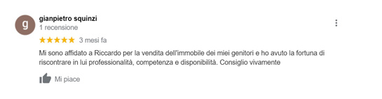 Recensione Google 5 stelle di Giampietro Squinzi Recensione Google di Giampietro Squinzi