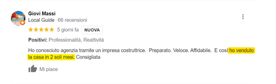 Recensione Google 5 stelle di Giovi Massi Recensione Google di Giovi Massi