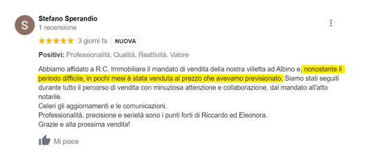 Recensione Google 5 stelle di Stefano Sperandio Recensione Google di Stefano Sperandio